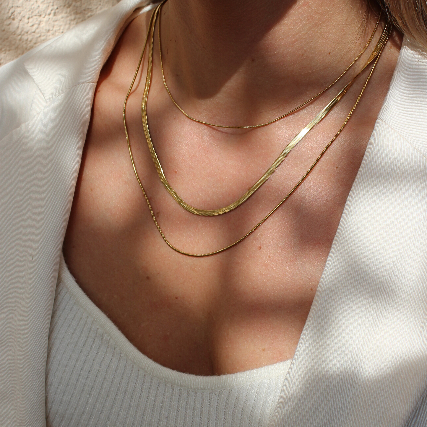 Golden Vintage Layering Halskette