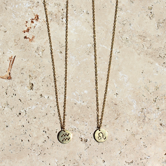 Golden Zodiac Halskette