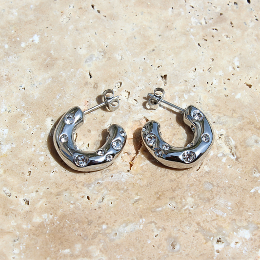 Celestial Silber Hoops