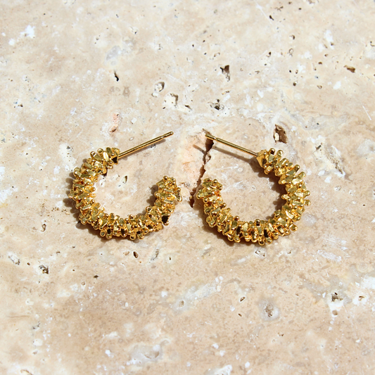 Golden Luxe Texture Hoops