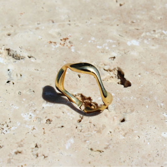 Golden Wave Ring