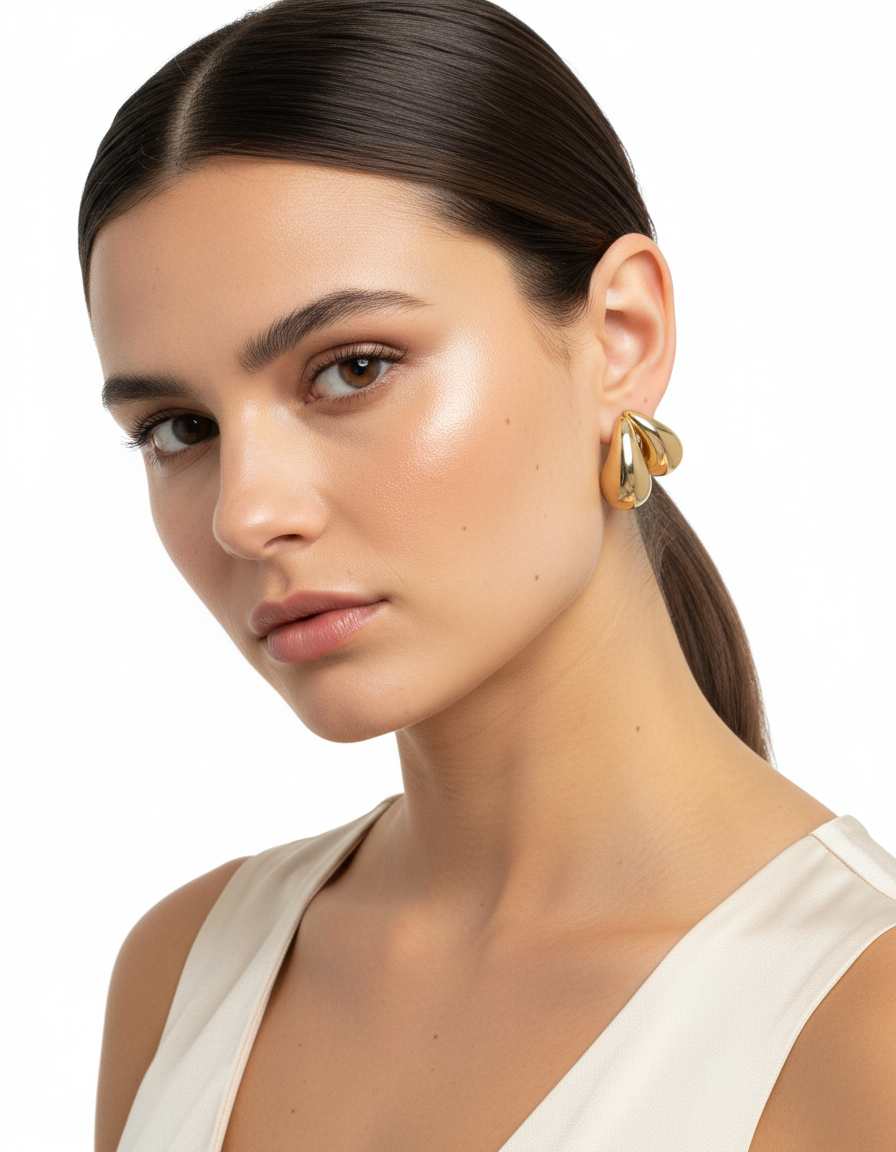 Golden Drop Ohrring
